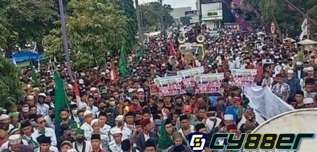 Tolak RUU HIP, Ratusan Warga dan Aliansi Ormas Lakukan Aksi Demo di Seputar Tugu Kujang Bogor